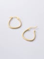 925 Sterling Silver With 18k Gold Plated Simplistic Geometric Hoop Earrings