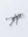 925 Sterling Silver With Antique Silver Plated Robot Personalized Pendants