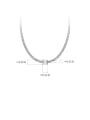 925 Sterling Silver With Antique Silver Plated Simplistic Monogrammed Necklaces