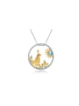 925 Sterling Silver With 18k Gold Plated Delicate Round Necklaces