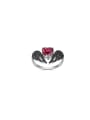 925 Sterling Silver With Gemstone Heart Rings