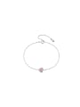 925 Sterling Silver With 18k Gold Plated Delicate Heart Bracelets