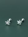 925 Sterling Silver With Flower Stud Earrings