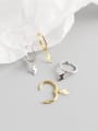 925 Sterling Silver With 18k Gold Plated Personalized Geometric Hoop Earrings