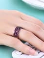 925 Sterling Silver With White Gold Plated Delicate Geometric Band Rings