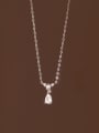 925 Sterling Silver With Delicate Water Drop Birthday Necklaces