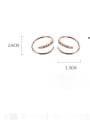 925 Sterling Silver With Rose Gold Plated Earrings
