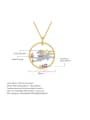 925 Sterling Silver With 18k Gold Plated Delicate Round Necklaces