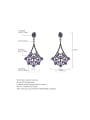 925 Sterling Silver With Gemstone Drop Earrings