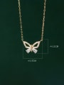 925 Sterling Silver With 18k Gold Plated Delicate Butterfly Birthday Necklaces