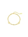 925 Sterling Silver With 18k Gold Plated Delicate Heart Bracelets