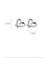 925 Sterling Silver With 18k Gold Plated Simplistic Heart Stud Earrings