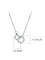 925 Sterling Silver With White Gold Plated Delicate Geometric Birthday Necklaces