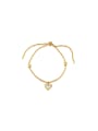 925 Sterling Silver With 18k Gold Plated Delicate Heart Bracelets