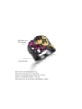 925 Sterling Silver With 18k Gold Plated Personalized Flower Statement Rings