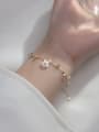 925 Sterling Silver With 18k Gold Plated Delicate Flower Bracelets