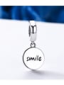 925 silver cute smiley face charm