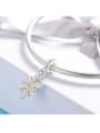 925 silver snowflake charm