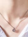 925 Sterling Silver With Platinum Plated Classic Constellation Dancing stone Necklaces