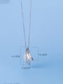 925 Sterling Silver With Delicate Feather Birthday Necklaces