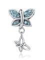 925 silver cute butterfly charm