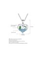 925 Sterling Silver With White Gold Plated Delicate Heart Necklaces