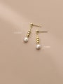 925 Sterling Silver With 18k Gold Plated Delicate Water Drop Drop Earrings