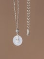 925 Sterling Silver With Cubic Zirconia Circular Necklaces