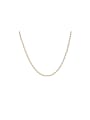 925 Sterling Silver With 18k Gold Plated Simplistic Chain Necklaces