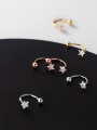 925 Sterling Silver With 18k Gold Plated Delicate Star Stud Earrings