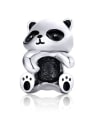 925 silver cute panda charm