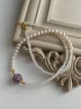 925 Sterling Silver With 18k Gold Plated Delicate Flower Beaded Necklaces