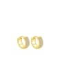 925 Sterling Silver With 18k Gold Plated Delicate Geometric Hoop Earrings