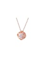 925 Sterling Silver With Rose Gold Plated Delicate Geometric Necklaces