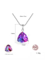 925 Sterling Silver With mystic topaz Triangle Necklace