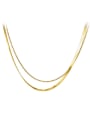 925 Sterling Silver With 18k Gold Plated Personalized Chain Multi Strand Necklaces