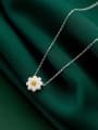 925 Sterling Silver With Cute Flower Birthday Necklaces