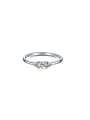 925 Sterling Silver With White Gold Plated Delicate Geometric Wedding Engagement Rings