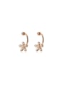 925 Sterling Silver With 18k Gold Plated Delicate Flower Clip On Earrings