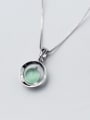 925 Sterling Silver With White Gold Plated Vintage Round Necklaces