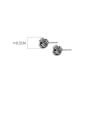 925 Sterling Silver With Antique Silver Plated Simplistic Stud Earrings