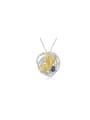 925 Sterling Silver With 18k Gold Plated Delicate Flower Necklaces