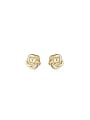 925 Sterling Silver With 18k Gold Plated Delicate Flower Stud Earrings