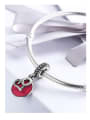 925 silver cute heart charm