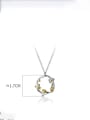 925 Sterling Silver With 18k Gold Plated Delicate Flower Birthday Necklaces