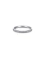 925 Sterling Silver With White Gold Plated Delicate Band Rings