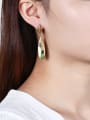 925 Sterling Silver With 18k Gold Plated Personalized Water Drop Drop Earrings