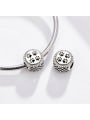 925 silver cute paw print charm