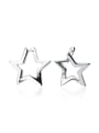 925 Sterling Silver With Star Stud Earrings