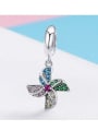 925 silver cute windmill charm